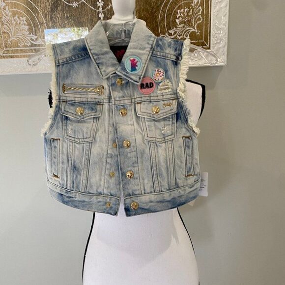 Juicy Couture NWT Denim Tie Dye Vest - Picture 3 of 11